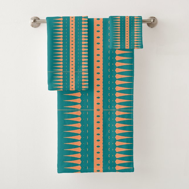 Ensemble de serviettes de bain à motif géométrique (Créateur téléchargé)