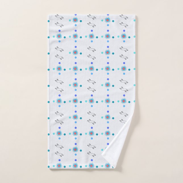 Ensemble de serviettes de bain à motif oiseaux mod (Serviette à main)