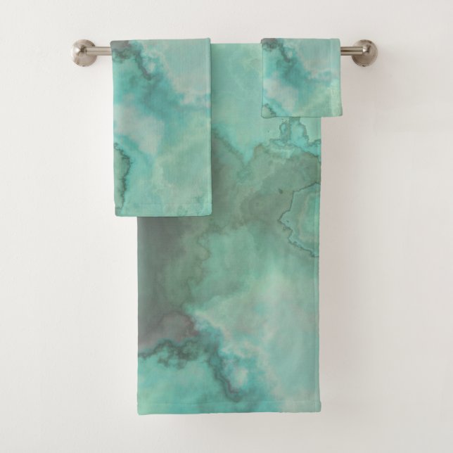 Ensemble de serviettes de bain Abstrait en marbre  (En situation)