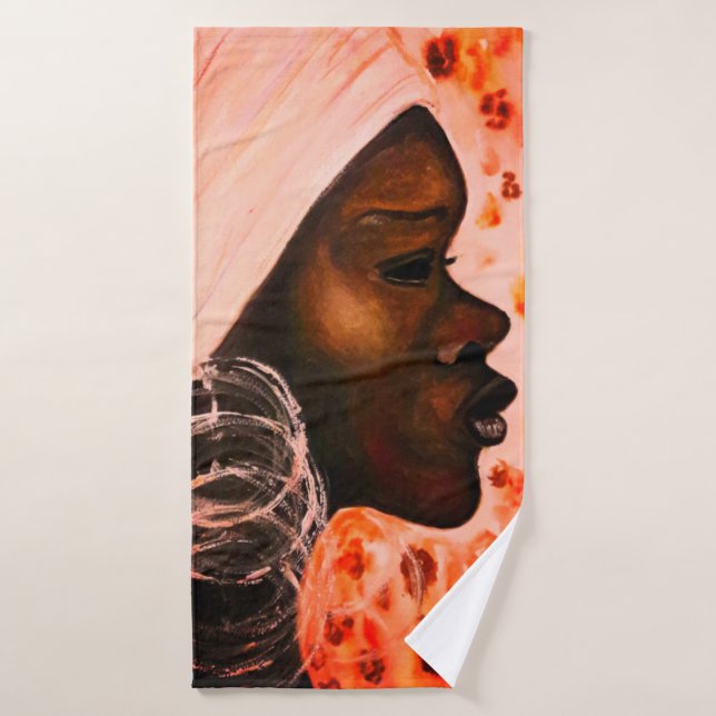 Ensemble De Serviettes De Bain Africaine Jolie Fem (Serviette de bain)