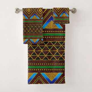 Ensemble de serviettes de bain Afrocentré Tribal M