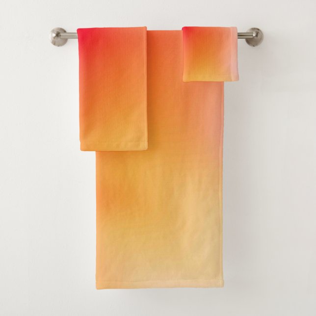 Ensemble de serviettes de bain américaine en coule (En situation)