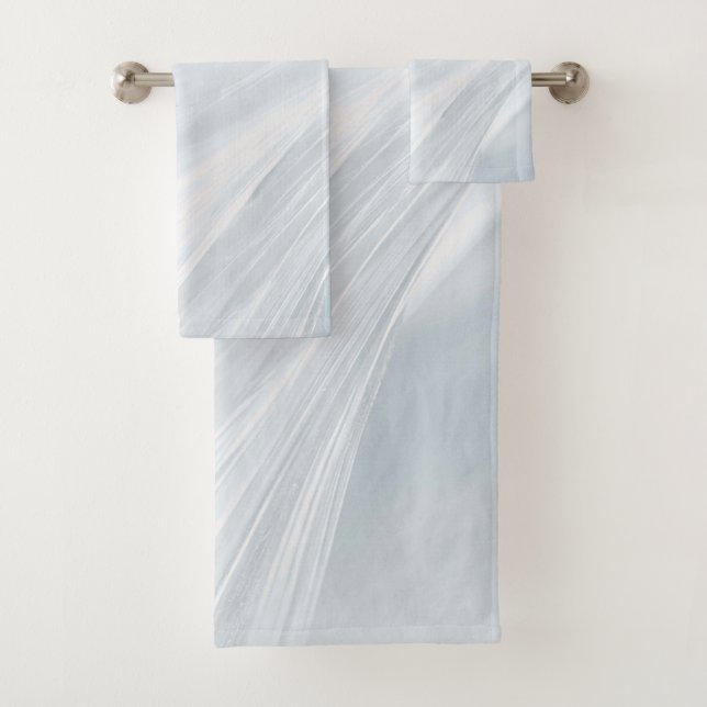 Ensemble de serviettes de bain américaine en coule (En situation)