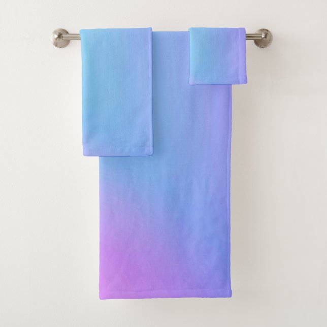 Ensemble de serviettes de bain américaine en coule (En situation)