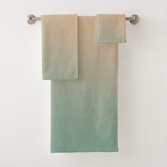 Ensemble de serviettes de bain américaine en coule (En situation)