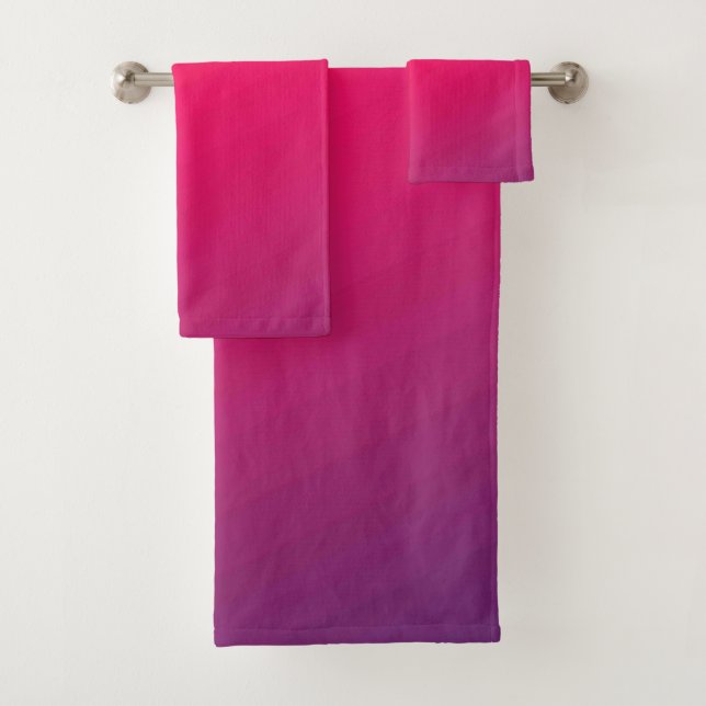 Ensemble de serviettes de bain américaine en coule (En situation)