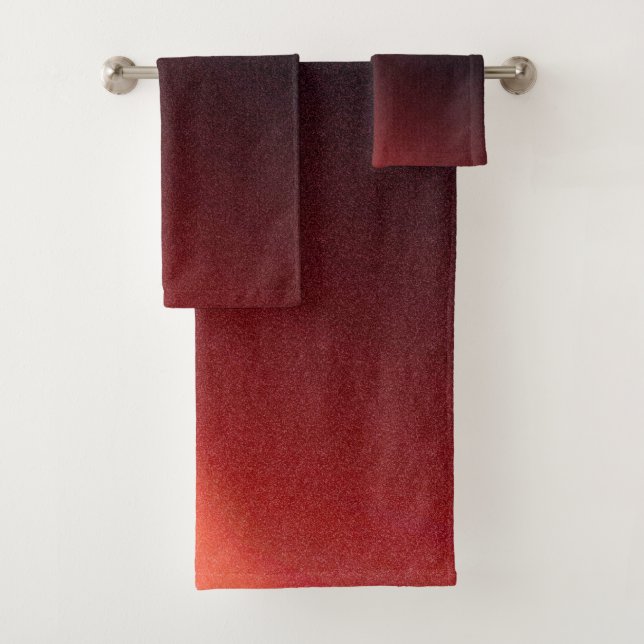 Ensemble de serviettes de bain américaine en coule (En situation)