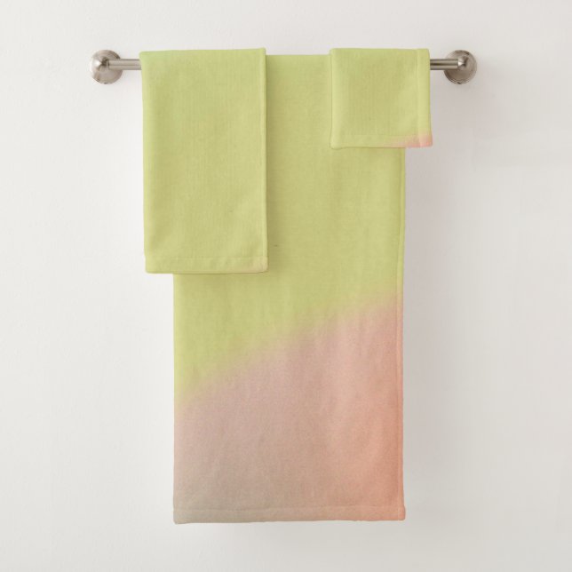 Ensemble de serviettes de bain américaine en coule (En situation)
