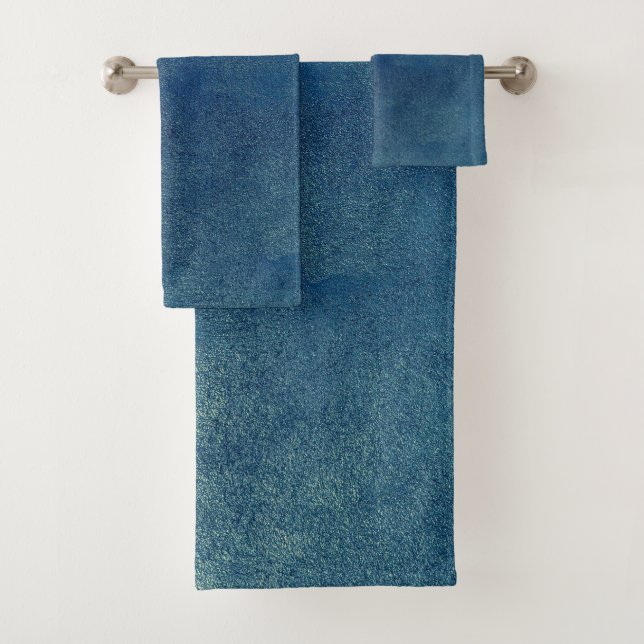 Ensemble de serviettes de bain américaine en coule (En situation)