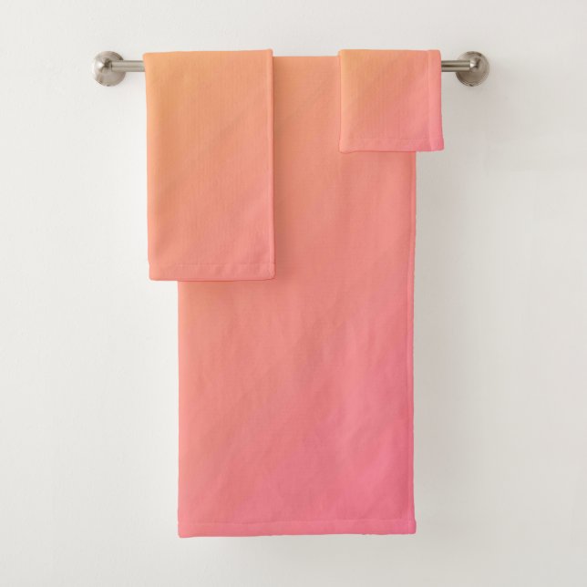 Ensemble de serviettes de bain américaine en coule (En situation)