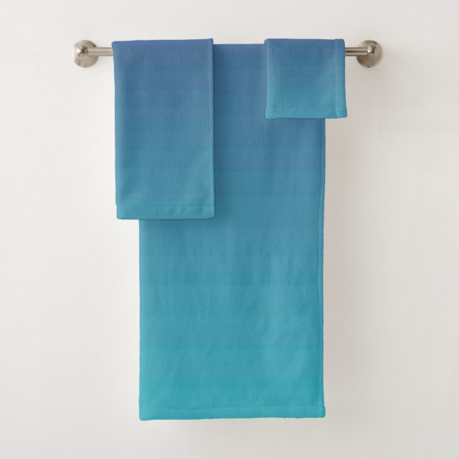 Ensemble de serviettes de bain américaine en coule (En situation)