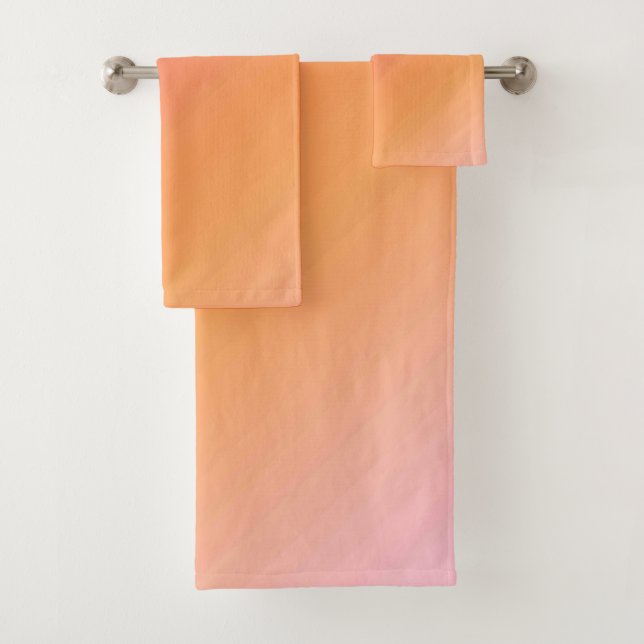 Ensemble de serviettes de bain américaine en coule (En situation)