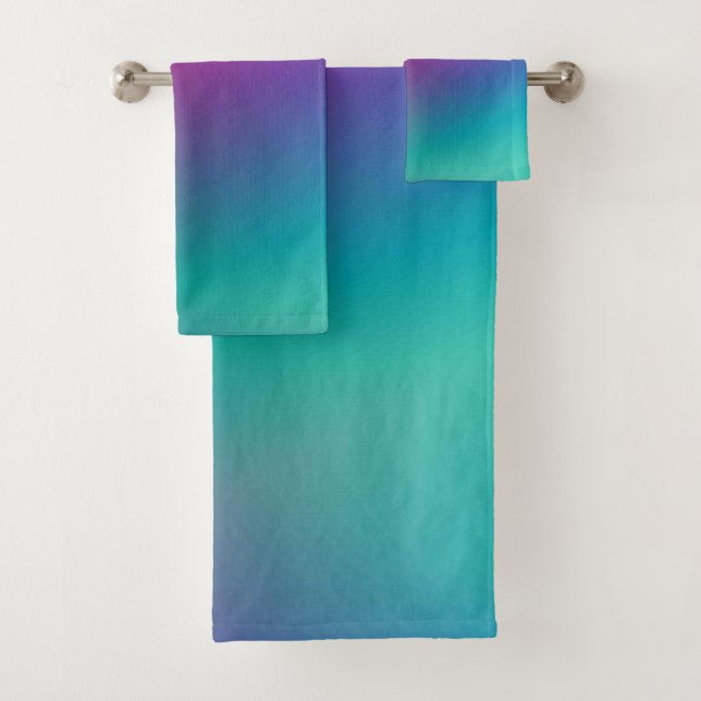 Ensemble de serviettes de bain américaine en coule (En situation)