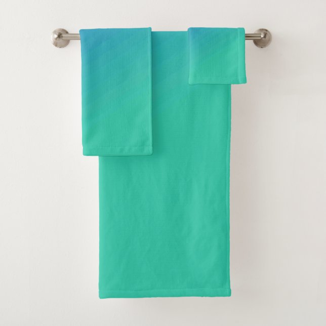 Ensemble de serviettes de bain américaine en coule (En situation)