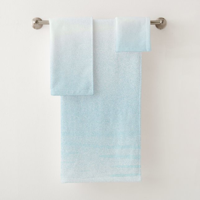 Ensemble de serviettes de bain américaine en coule (En situation)