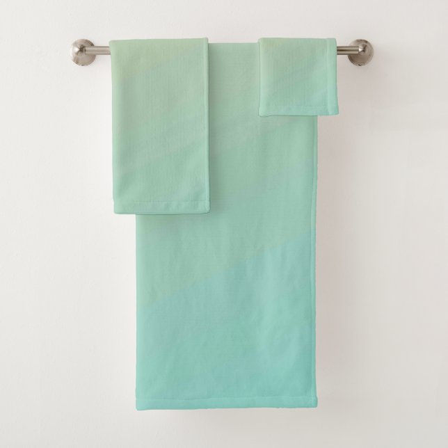 Ensemble de serviettes de bain américaine en coule (En situation)