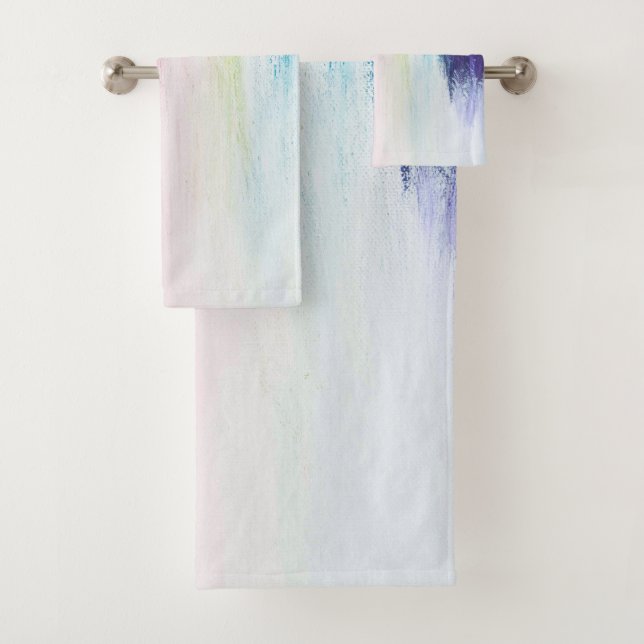Ensemble de serviettes de bain américaine en coule (En situation)