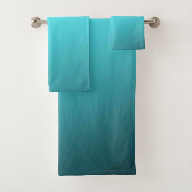 Ensemble de serviettes de bain américaine en coule (En situation)