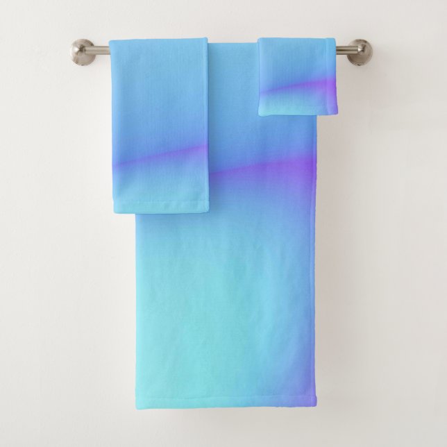 Ensemble de serviettes de bain américaine en coule (En situation)