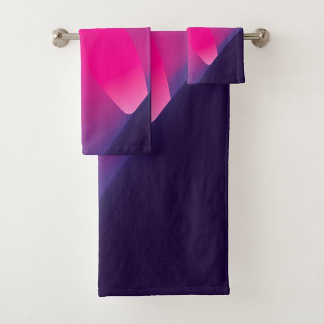 Ensemble de serviettes de bain américaine en coule (En situation)