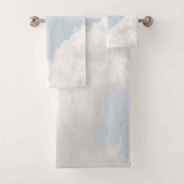 Ensemble de serviettes de bain américaine en coule (En situation)