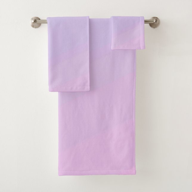 Ensemble de serviettes de bain américaine en coule (En situation)