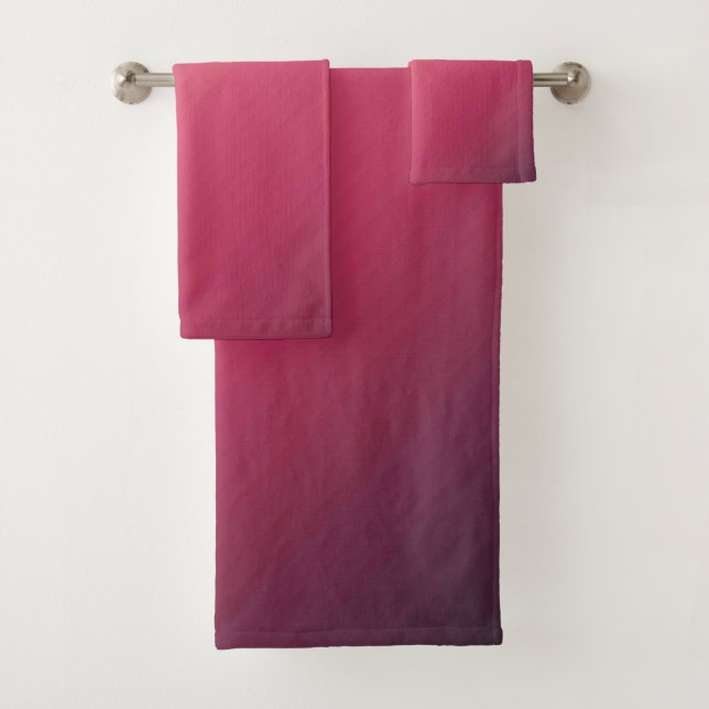 Ensemble de serviettes de bain américaine en coule (En situation)