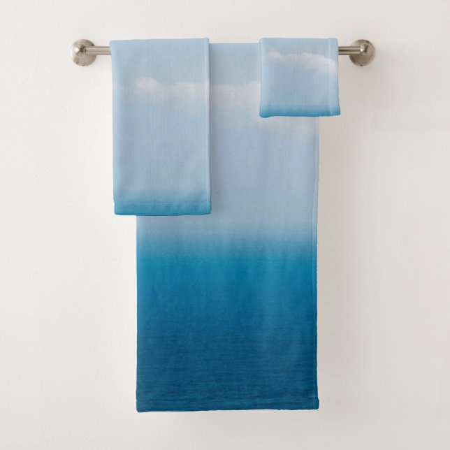 Ensemble de serviettes de bain américaine en coule (En situation)