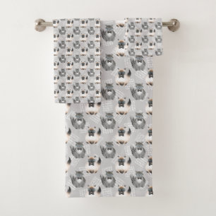 ensemble de serviettes de bain amoureux de les cha