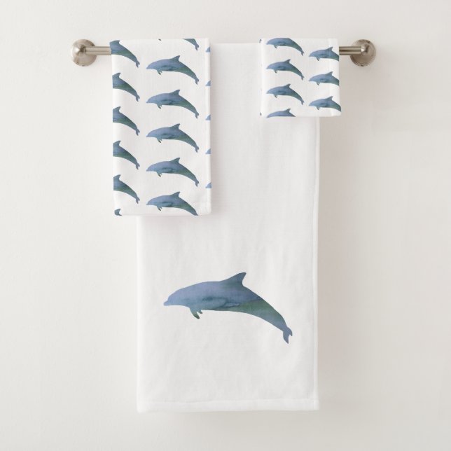 Ensemble de serviettes de bain animal Dolphin Coas (En situation)