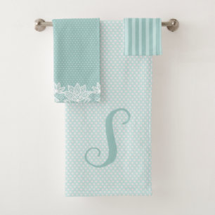 Ensemble de serviettes de bain Aqua Motifs et Mono