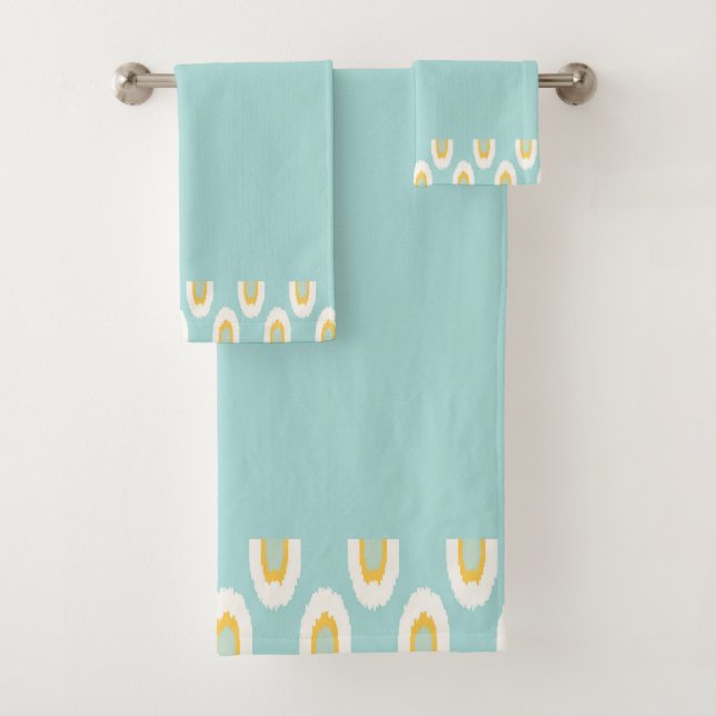 Ensemble de serviettes de bain Aquamarine Motif Ed (En situation)