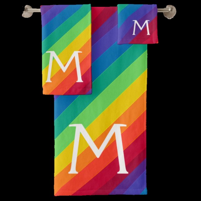 Ensemble de serviettes de bain arc-en-ciel personn (Créateur téléchargé)