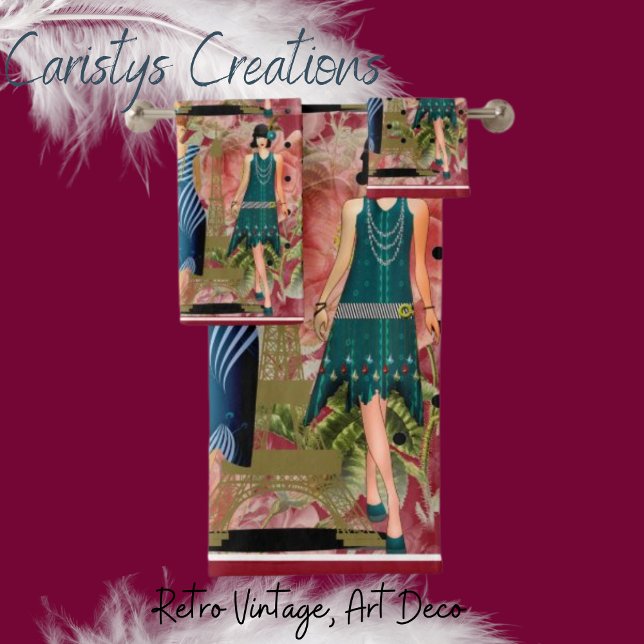 Ensemble de serviettes de bain Art Déco (Créateur téléchargé)