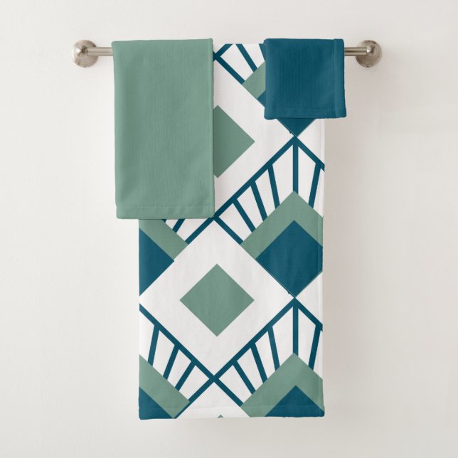 Ensemble de serviettes de bain Art déco pour les f (En situation)