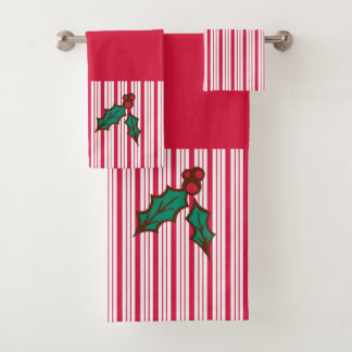 Ensemble de serviettes de bain au poivre de Noël H