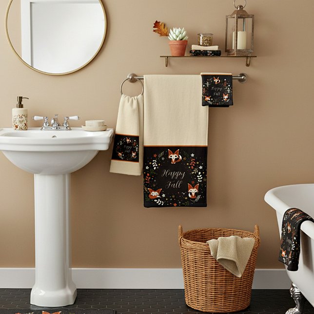 Ensemble de serviettes de bain avec renards à l'au (Créateur téléchargé)