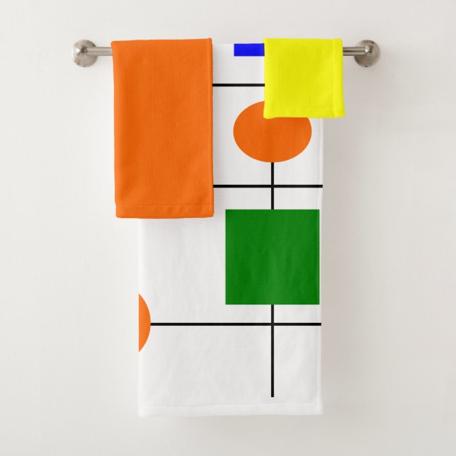 Ensemble de serviettes de bain Bauhaus Grid (En situation)