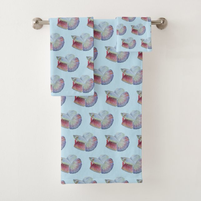 Ensemble de serviettes de bain Betta Fish (En situation)