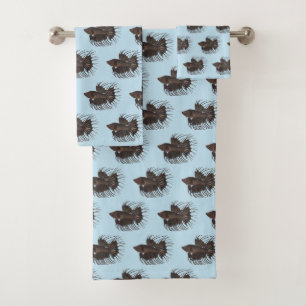 Ensemble de serviettes de bain Betta Fish