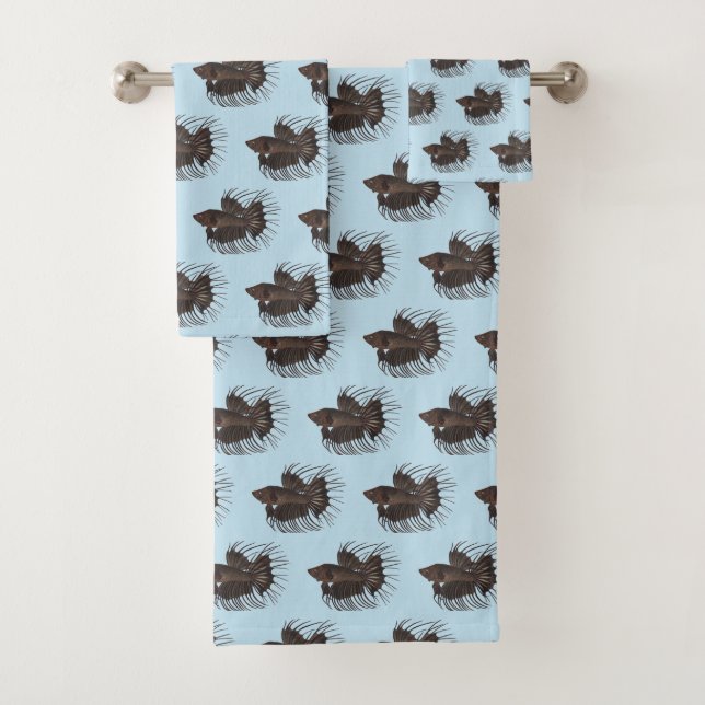 Ensemble de serviettes de bain Betta Fish (En situation)
