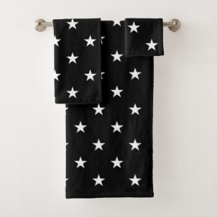 Ensemble de serviettes de bain Black Large Stars