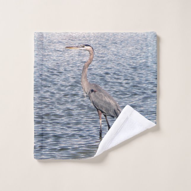 ensemble de serviettes de bain Blue Heron (Gant de toilette)