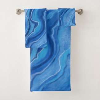 Ensemble de serviettes de bain Blue Marble Cadeau