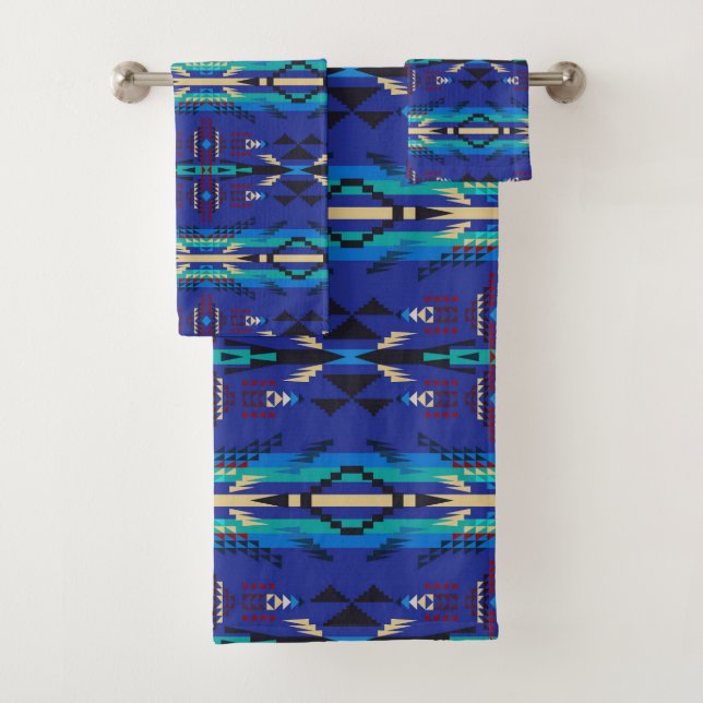 Ensemble de serviettes de bain Blue Southwestern C (En situation)
