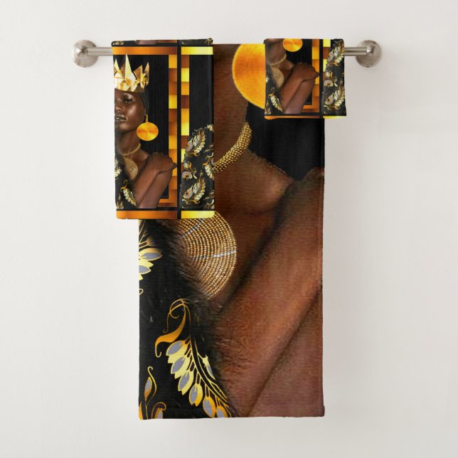 Ensemble de serviettes de bain "Boho Chic with Afr (En situation)