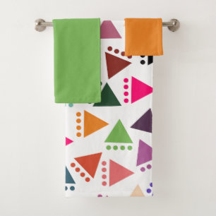 Ensemble de serviettes de bain Boho Triangles plus