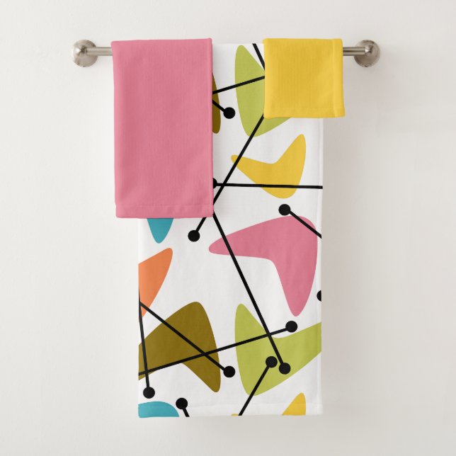 Ensemble de serviettes de bain Boomerangs (En situation)