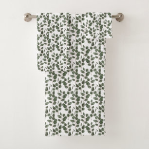 Ensemble de serviettes de bain botaniques à feuill