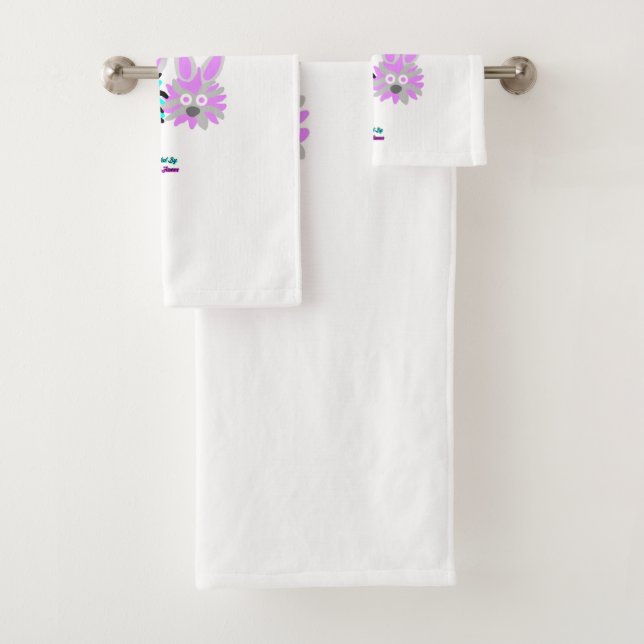 Ensemble de serviettes de bain Bunny Fuzzies (En situation)